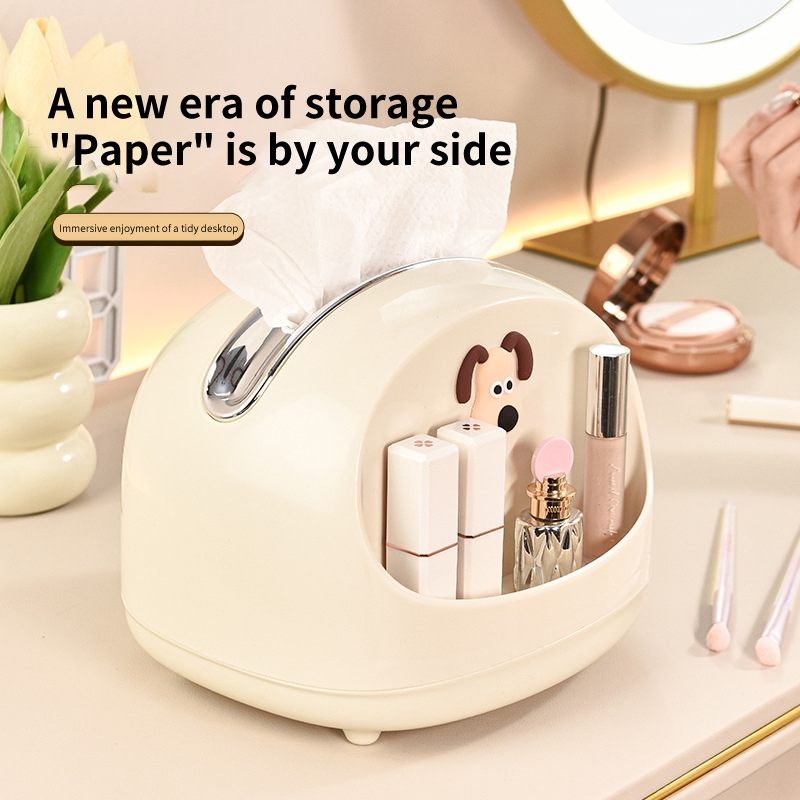 Creative Household Paper Box Cream Style Cute Cartoon Puppy Storage Box Car Toilet Living Room Tissue Box