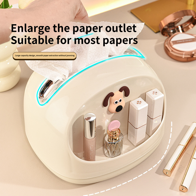 Creative Household Paper Box Cream Style Cute Cartoon Puppy Storage Box Car Toilet Living Room Tissue Box