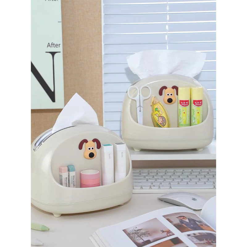 Creative Household Paper Box Cream Style Cute Cartoon Puppy Storage Box Car Toilet Living Room Tissue Box